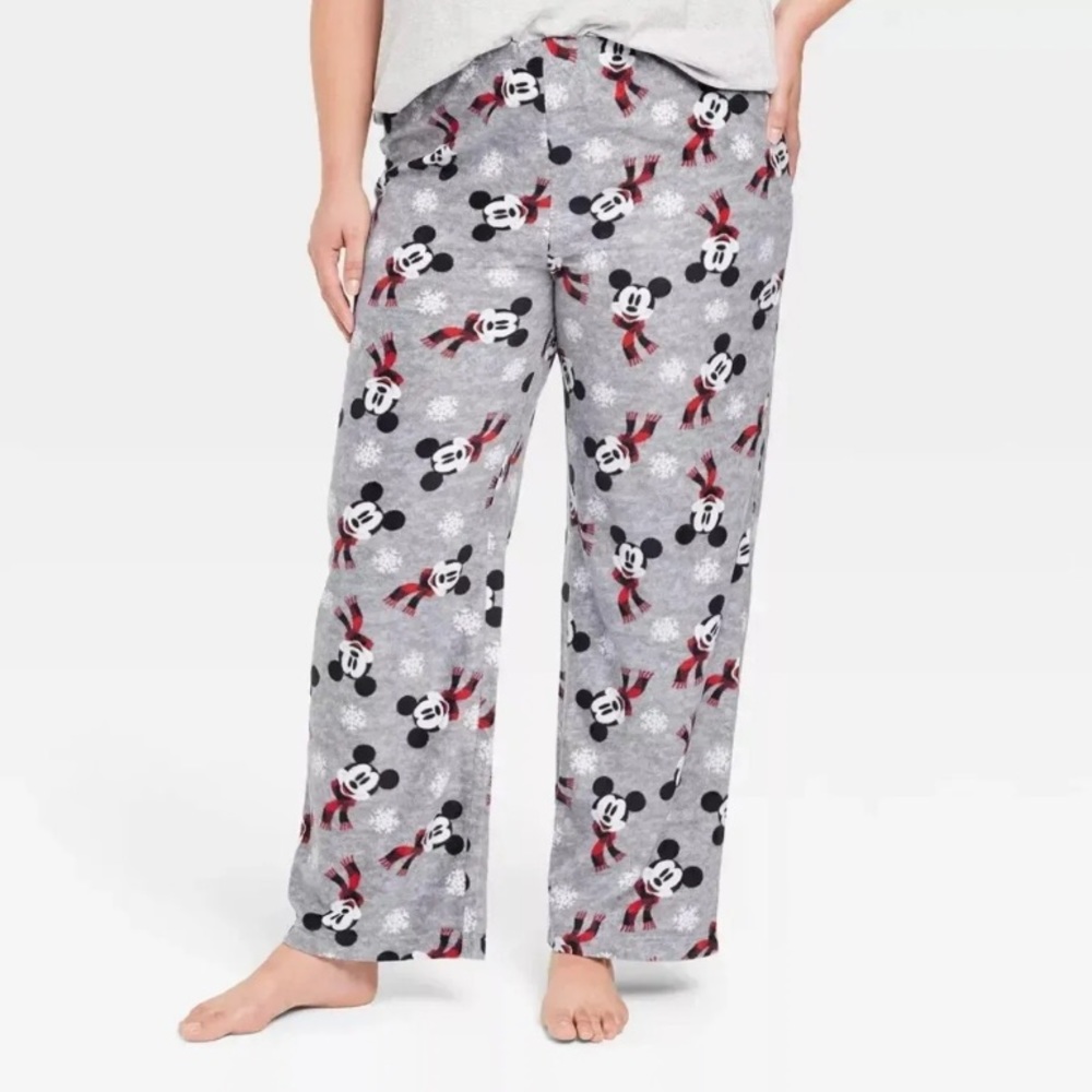 Disney Mickey Mouse Holiday Christmas Fleece Pajama Sleepwear Pant Plus Size 3X